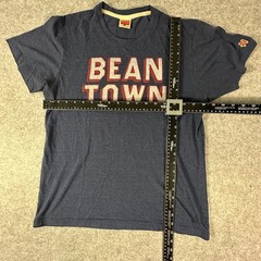 Homage Bean Town T-Shirt Medium Blue Mens Short Sleeve Graphic Tee