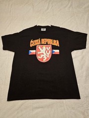 Vtg 90s Lee Total Cotton Czech Republic T-Shirt L Made in USA Excellent
