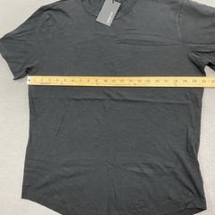 Buck Mason T Shirt Mens Medium Black Slub Curved Hem Tee Short Sleeve Cotton