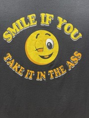 Spencer’s Smile If You Take It In The Ass T-Shirt Black XXL Graphic Tee