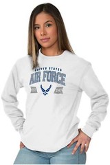 Athletic USAF Air Force American Official Long Sleeve Tshirt Tee for Adults