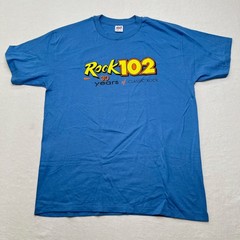 Vintage Rock 102 Springfield, MA Radio WAQY T-Shirt Anvil XL 90s – Deadstock