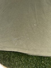 Vintage 90s Thrashed And Faded Army Green Nike Embroidered Swoosh T Shirt Size-L