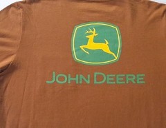 John Deere Workwear Pocket T-Shirt Logo 100% Cotton Farm Utility Tee Size Medium