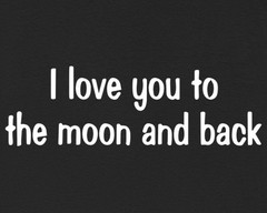 I Love You to the Moon and Back T-Shirt Romantic Love Quote Tee