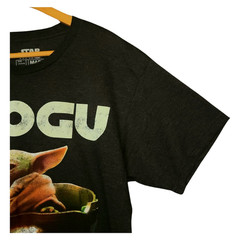 Star Wars Mandalorian Grogu Graphic T-Shirt Sz Large Dark Gray Mad Engine