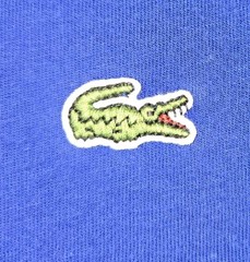 Mens Lacoste Short Sleeve T Shirt Blue XL Bad Condition Holes