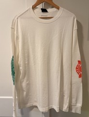 Nike Air Jordan Rare Air Distressed Long Sleeve Shirt IB3134-133 White Men’s L
