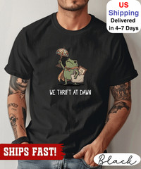 We Thrift At Dawn Shirt, Funny Frog Meme Thrifting Tee, Thrift Lover TShirt, Vin