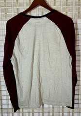 Old Navy Soft Wash Men’s Unisex Raglan Long Sleeve Tee T-Shirt Light Weight Sz L