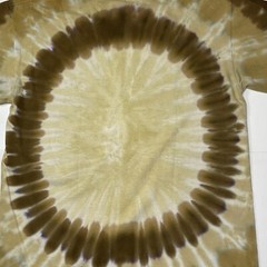 Sun Dog T Shirt Swirl Pattern Hand Dyed Tie Dye Neutral Hippie Cook Forest XL