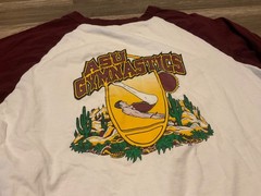 VTG SPORT TEK BASEBALL RAGLAN ASU GYMNASTICS GRAPHIC ( MENS M ) DISTRESSED