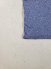 Alfani Men T Shirt L Blue Textured Henley Short Sleeve Stretch Summer Casual