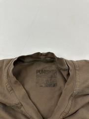 Punisher Shirt Mens XL Brown Army Combat Line Base Layer Crew Neck Pullover Tee