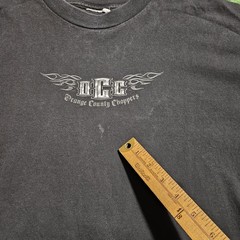 Vintage Orange County Choppers Shirt XL Motorcycle Flames Biker Grunge 21×28 In
