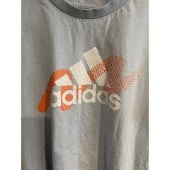 Adidas T-Shirt 100% Cotton Blue Orange White Made in Pakistan Unisex XL NWOT
