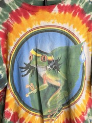 Vintage Tie Dye Rasta Frog Ganja Smoking Weed Single Stitch 90s Men’s XL