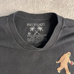 Riot Society Black Men’s Shirt Graphic Tee Size Medium 100% Cotton B203
