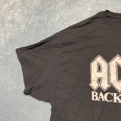 AC/DC Back In Black Band T Shirt Mens XL Black Graphic Rock Music Short Sleeve