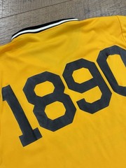 Vintage 70s 80s Uncle Sam 1890 Baseball Jersey Ringer Tee Yellow Medium USA