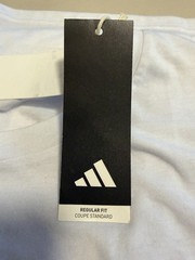 NEW! Men’s Plus ADIDAS Essential T-Shirt – White w/Black Logo Size 3XL