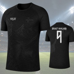 Black Norway Viking Soccer Jersey Custom Name Number Norwegian Shirt (S-5XL)