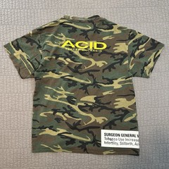 Vtg Y2K Acid Cigars T Shirt Men’s Large Camo Double Sided Graphic Tobacco Promo