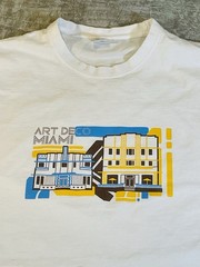Art Deco Miami Beach Men’s Large White T-Shirt Florida RARE Excellent Shape