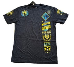 American Fighter Mens T-Shirt LANDER Athletic Biker GYM Black MMA Size Large New