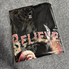 Holiday Time Santa Claus ‘Believe’ Black Graphic T-shirt – Size L (42-44) – New