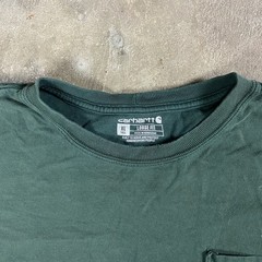 Carhartt T-Shirt Size XL Tall Green Loose Fit Short Sleeve Crew Neck Work Wear