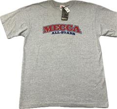 Mecca USA Vintage Y2K Hip Hop Varsity Script Graphic Tee Gray Size L NWT