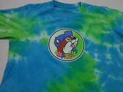 Buc-ees ‘Lei’d Back’ Flamingo Tie Dye Beaver Logo Small Tee T-Shirt