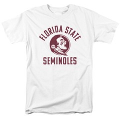 Florida State Adult T-Shirt FSU Seminoles Official One ColorLogo, White S-5XL