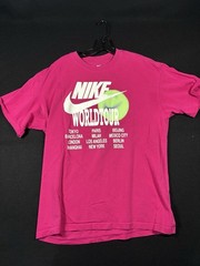 Nike World Tour T Shirt Size L Fire Berry
