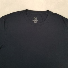 G George Navy Blue Basic Shirt Men’s Large Short Sleeve Crew Neck Classic Casual