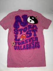 Valabasas Vintage No Storm Last Forever Graphic Pink T-Shirt Medium