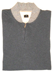 Men’s LEFT COAST TEE Heathered Blue L/S 1/4 Zip Jersey Knit Pullover XXL