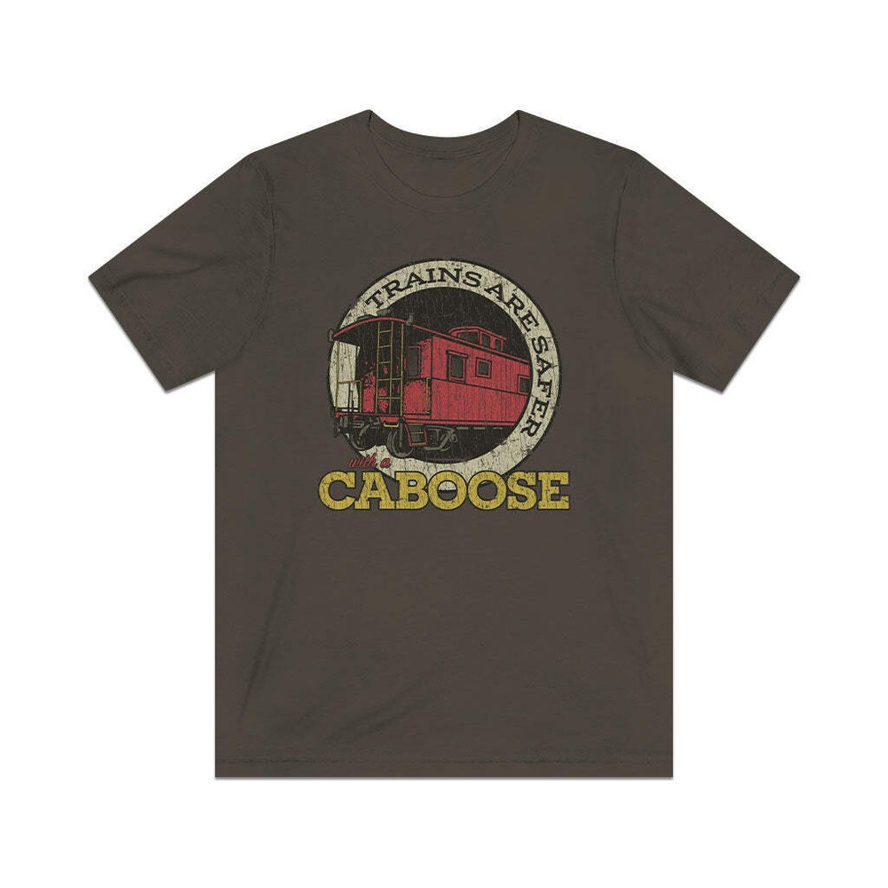 Trains Are Safer With a Caboose 1981 Vintage Men’s T-Shirt