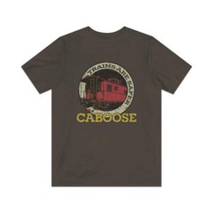 Trains Are Safer With a Caboose 1981 Vintage Men’s T-Shirt