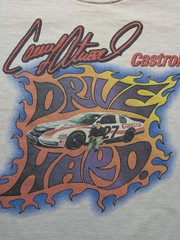 Y2K 2000 Vintage NASCAR Castor Oil Casey Atwood Drive Hard Racing T-shirt Sz XL