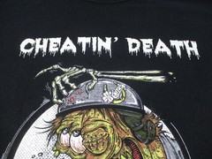Cheatin’ Death Shirt Mens XL Black Gildan Hijinx Apparel Horror Graphic Tee