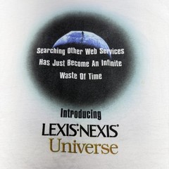 Vintage Lexis Nexis Tee Shirt Mens Medium White Web 1.0 Tech Internet Promo 90s