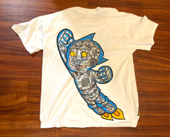 Mens Vintage Astro Boy T shirt large (Anvil ) Anime X Ray Back All Over Print