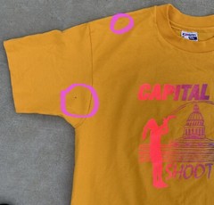 Vintage Capital City Shoot Out T Shirt Basketball Neon Graphics Tee Size XL