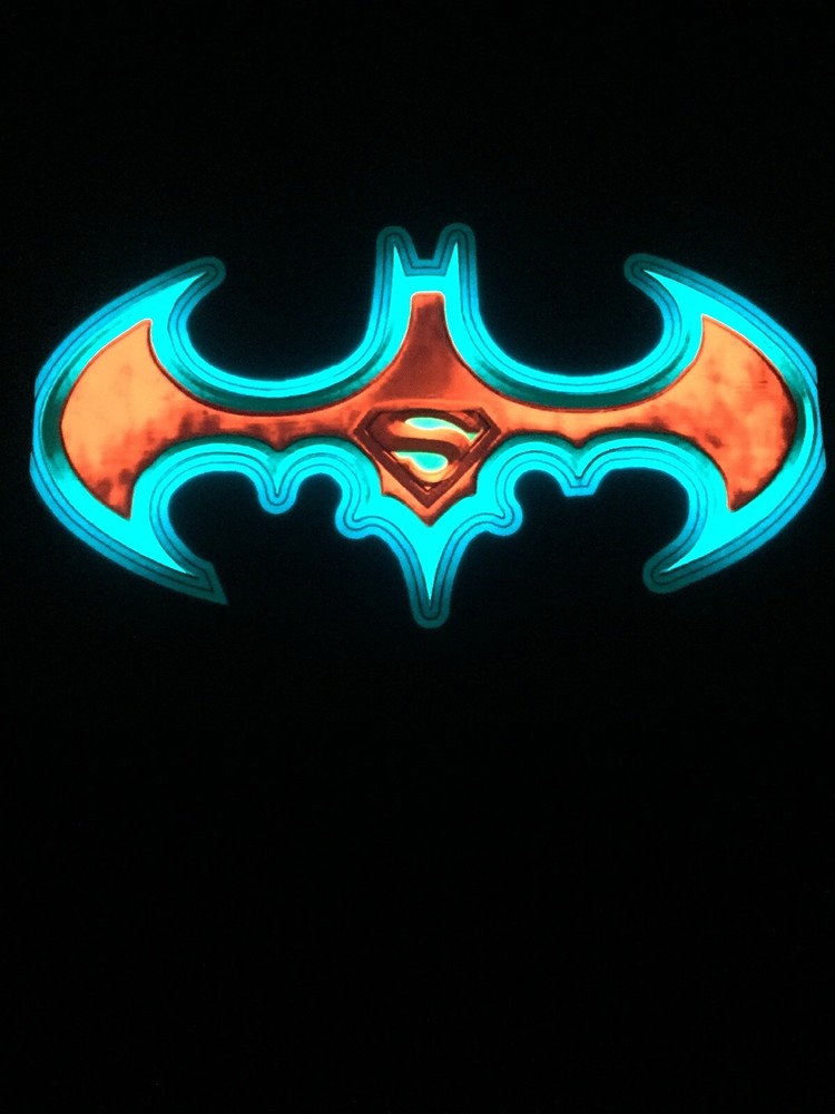 Batman Superman Sound-Activated LED T-Shirt