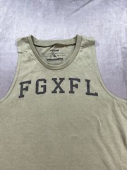 FGXFL Flag Nor Fail OD Green Workout LIFT HEAVY Tank Top Shirt Medium Exercise