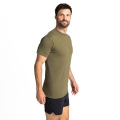 Soffe Men’s 3 Pack USA Poly/Cotton Military Tee, Tan, Medium