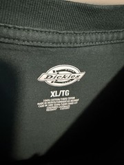 Dickies Men’s Regular Fit XL/TG Green Crew Neck Short Sleeve Pocket Logo Tee