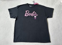 Barbie Mens Black ShortSleeve Crewneck Logo Graphic T- shirt Size 2XL (50-52)NEW